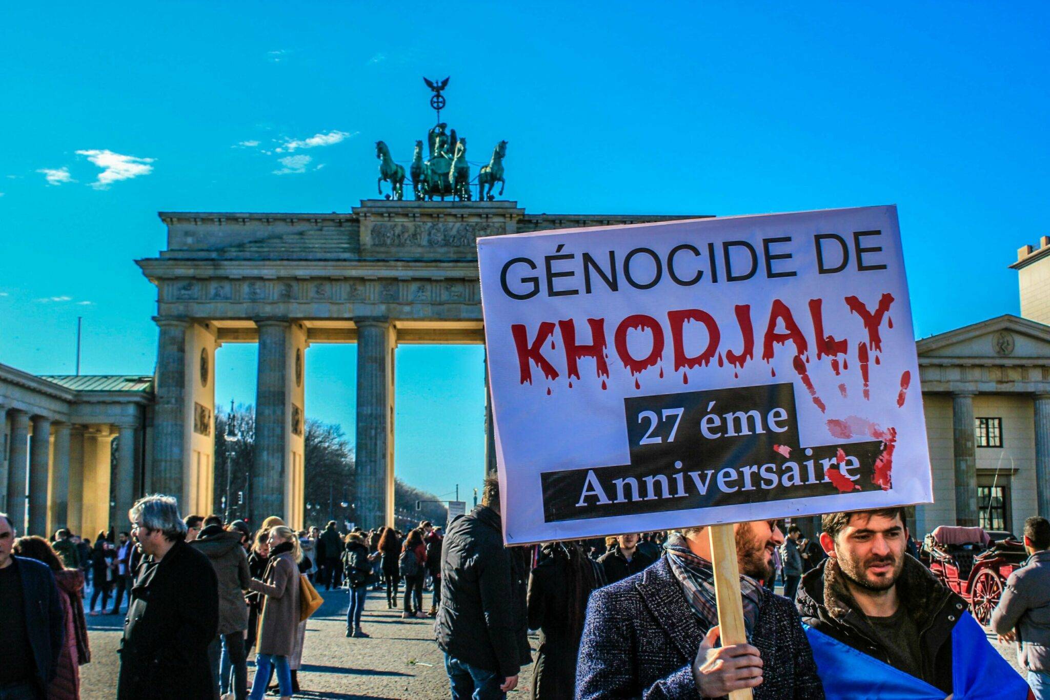 Chodschali-Demo in Berlin